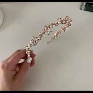Rose gold bridal headband from Eden Luxe
